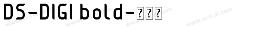 DS-DIGI bold字体转换